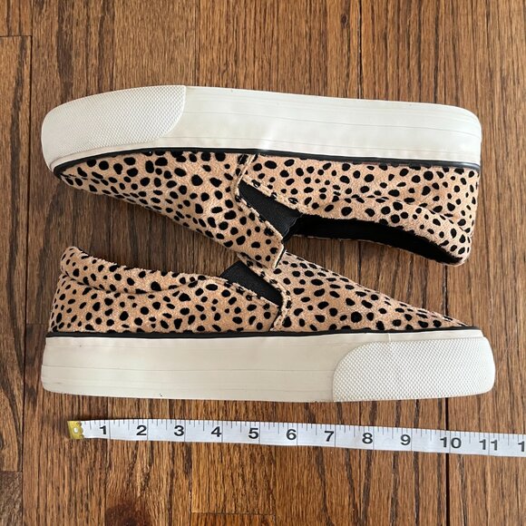 Restricted Shoes Women Leopard Cheetah Print Low Top Sneakers Slip On Size 8 - Picture 4 of 7